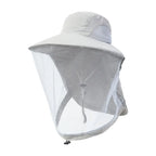 Mosquito Prevention Cap for Camping, Insect Protective Head Net with Full-Mesh Design, Adjustable Drawstring, Windproof Strap, Beekeeping Gear