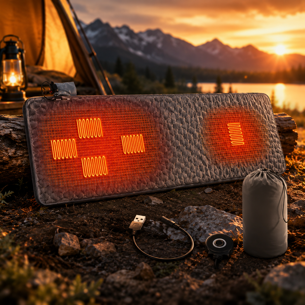 Heating Sleeping Mat, USB Electric Heating Pad, Waterproof, Rechargeable, Multi-Function, for Camping, Hiking, Travel, Luxury Quality, Wholesale Deals