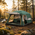 Camping Tent, Waterproof 4-Season Shelter for 3-12 People, Double Layer, Family Outdoor Backpacking Equipment, Luxury Design, Wholesale Availability
