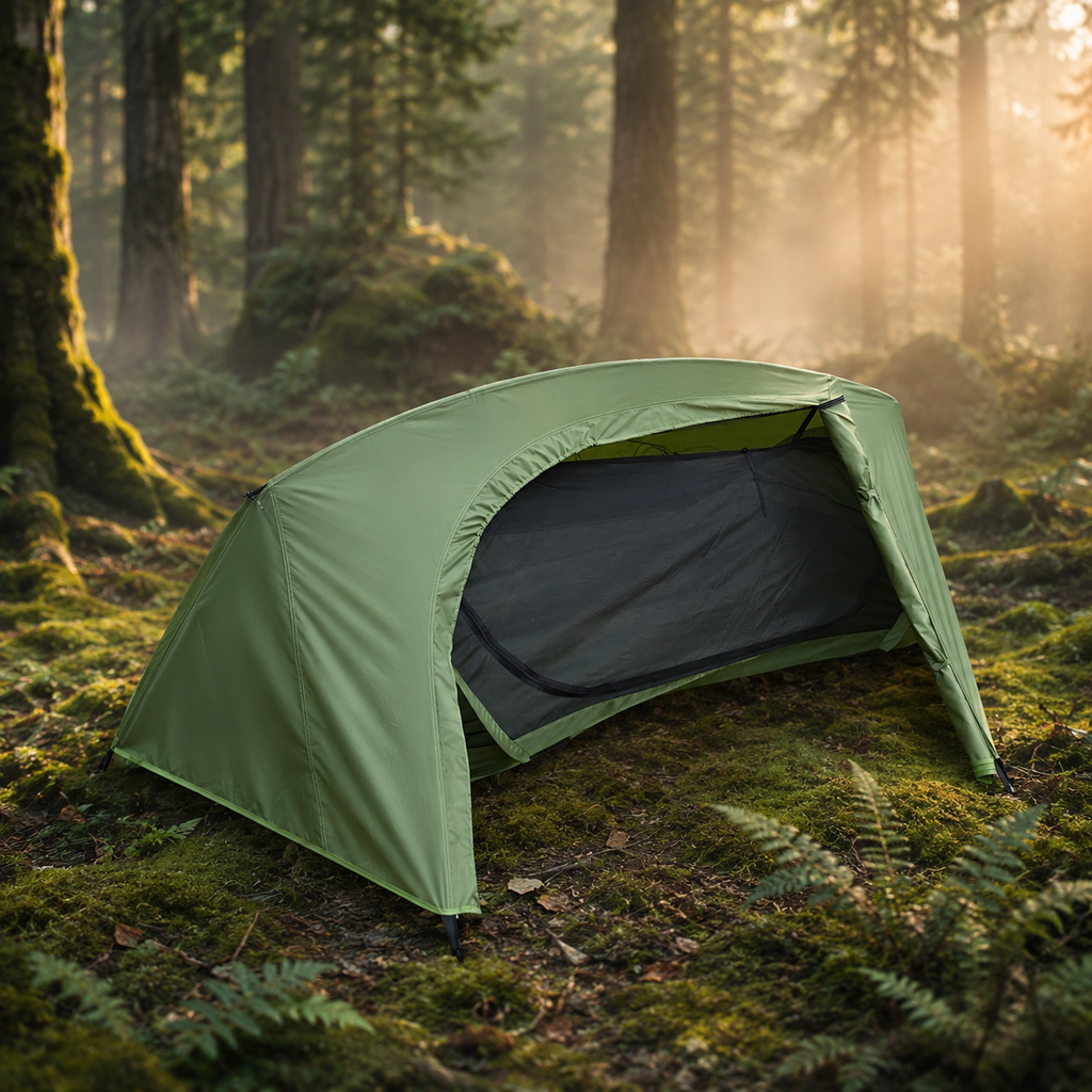 Lightweight Waterproof Camping Tent, Aluminum Alloy Poles, Mosquito Proof, Single Person Luxury Hiking Gear, Wholesale for Outdoor Adventures