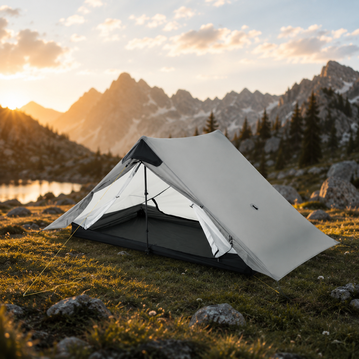 Ultralight Camping Tent for 2 Persons, Waterproof 3 Season 15D Silnylon, Rodless Design, Outdoor Adventure, Wholesale Luxury