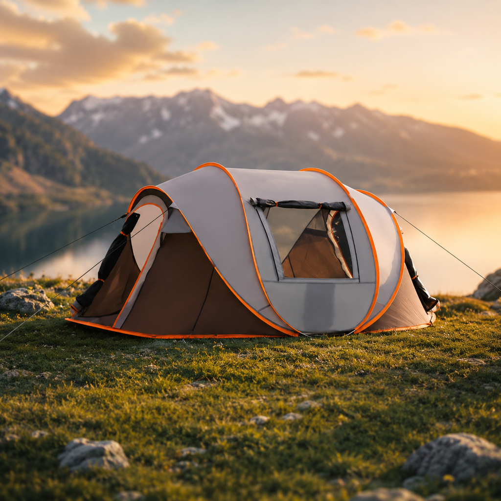 Quick Opening Waterproof Camping Tent for 5-8 People, Fully Automatic Pop-Up, Luxury Design, Durable Material, Wholesale Pricing, Outdoor Adventures