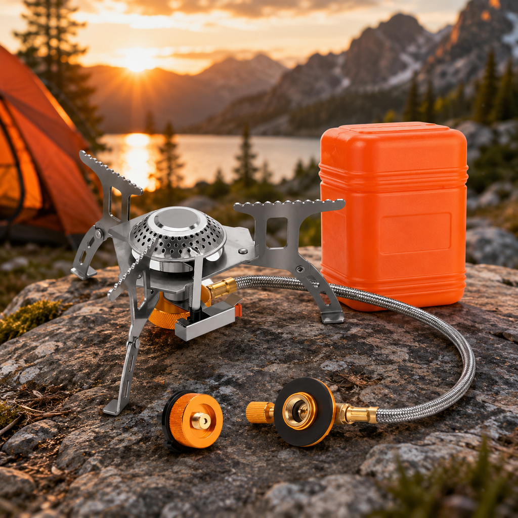 Portable Camping Gas Stove, 3500W Folding Outdoor Stove, Multi-Function Cooking Equipment for Hiking, Picnics, Wholesale Luxury