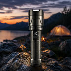 Super Bright LED Flashlight, Rechargeable USB-C, Digital Display, IPX8 Waterproof, Long Lasting for Camping and Emergency, Wholesale Luxury