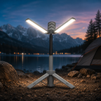 Folding Camping Lantern, Portable Telescopic Light, 8000mAh Waterproof Power Bank, Multi-Function with Triangle Stand, Ideal for Outdoor Activities