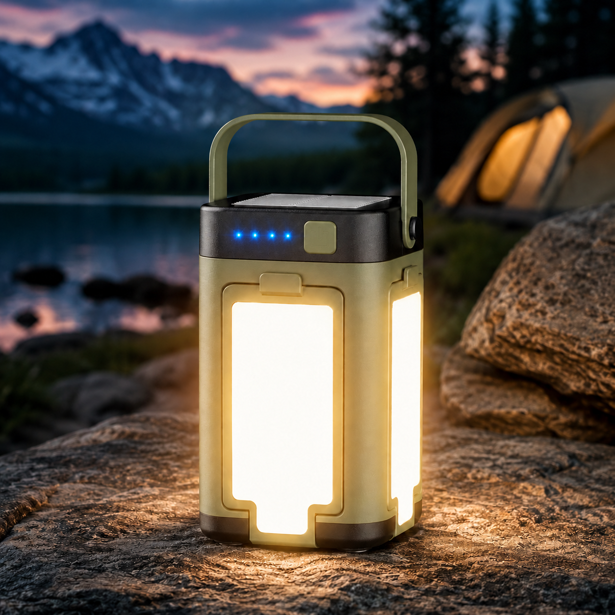 Portable LED Tent Light, Type-C Charging, Multi-Gear Design, Waterproof, Rechargeable, Heavy Duty for Camping, Hiking, Fishing, Luxury Wholesale