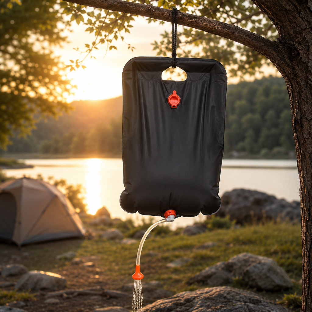 Portable Camping Shower Bag, 20L Solar Heated Bathing Water Bag, Heavy Duty for Beach, Hiking, BBQ, Swimming, Wholesale Luxury Outdoor Gear
