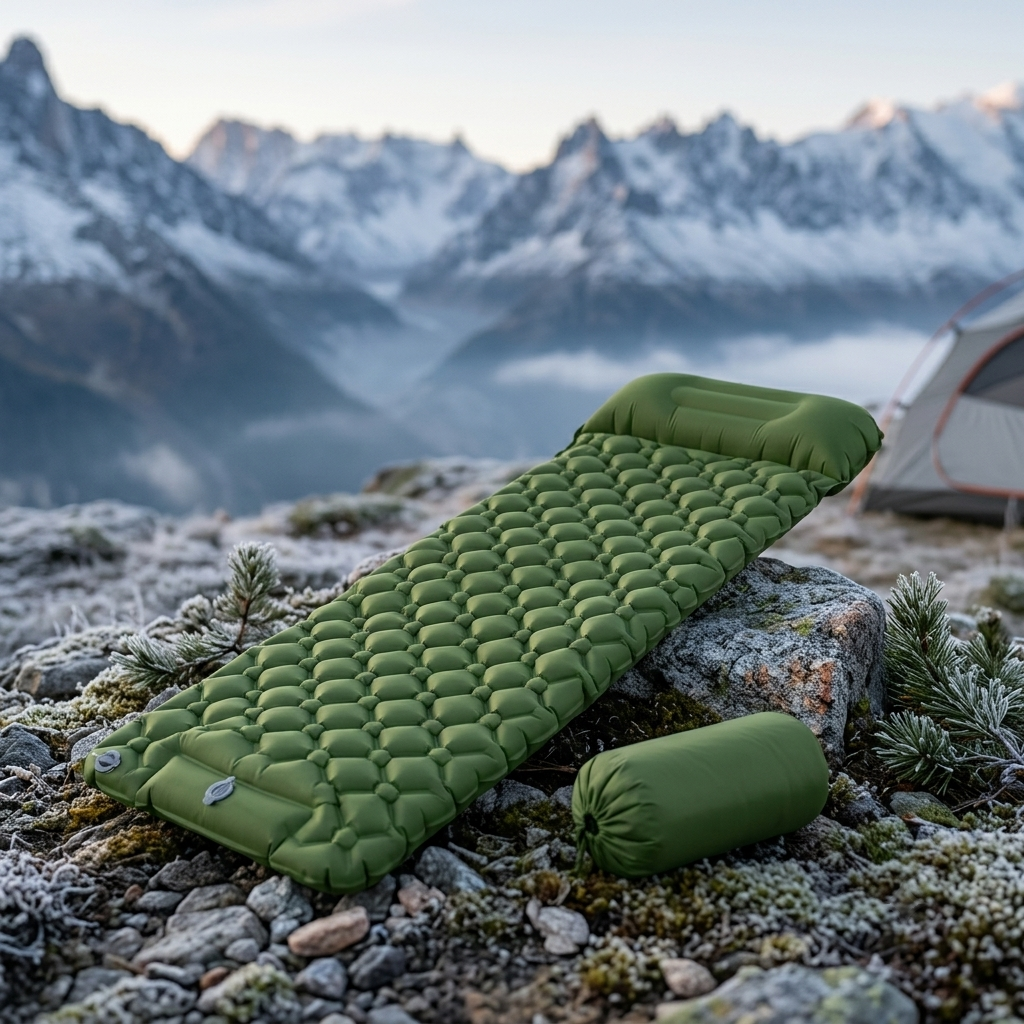 Inflatable Camping Mattress, Ultralight Sleeping Pad with Built-In Pillow, Waterproof Air Mat for Hiking, Luxury Comfort, Wholesale Deal
