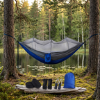 Portable Outdoor Double Mosquito Net Hammocks, Lightweight Hanging Swing, Ideal for Camping, Travel, Nature Hike, Wholesale, Luxury for Adventurers
