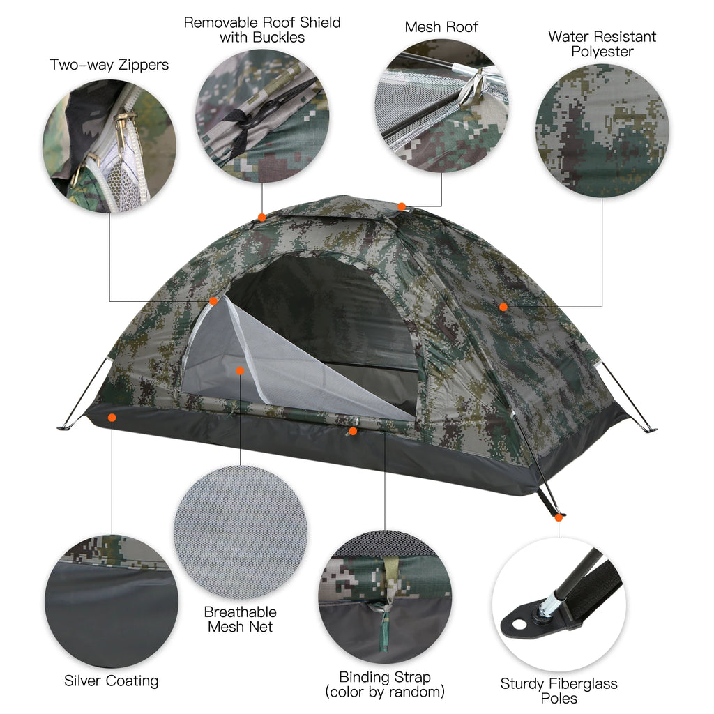 Ultralight Camping Tent, Portable Single Layer, Anti-UV Coating UPF 30+, Waterproof for Outdoor Beach Fishing, Wholesale Luxury, Ideal for Hikers