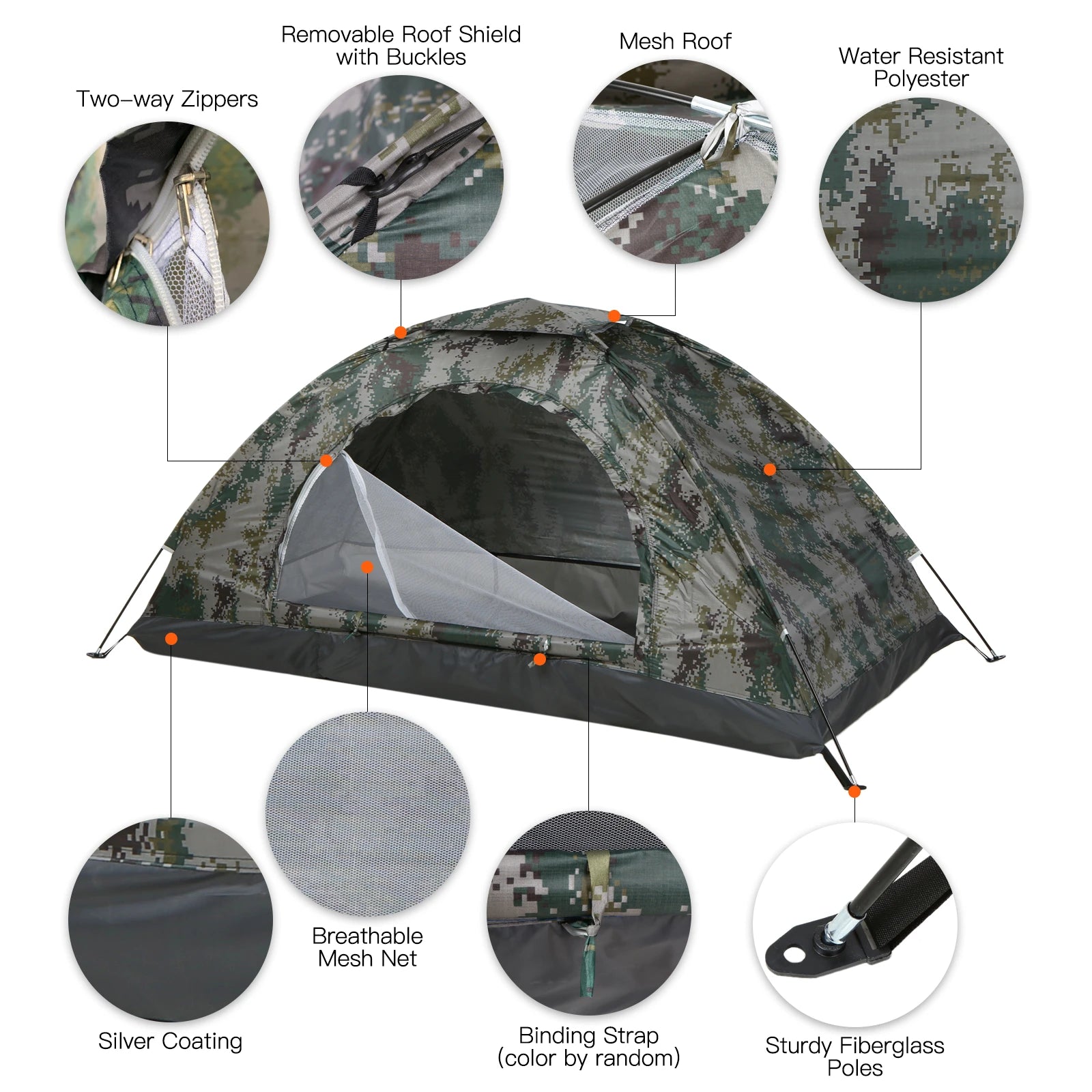 Ultralight Camping Tent, Portable Single Layer, Anti-UV Coating UPF 30+, Waterproof for Outdoor Beach Fishing, Wholesale Luxury, Ideal for Hikers