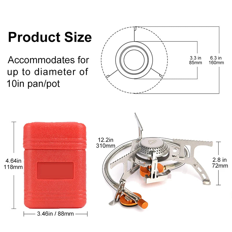 Camping Gas Stove, Outdoor Burner with Strong Fire, Heavy Duty Survival Cooker, Ideal for Picnics, Wholesale Luxury Outdoor Gear