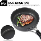 Camping Cookware Set, Aluminum Non-Stick Pots and Bowls, Portable Tableware for Hiking, BBQ, Picnic, Wholesale Luxury Outdoor Gear
