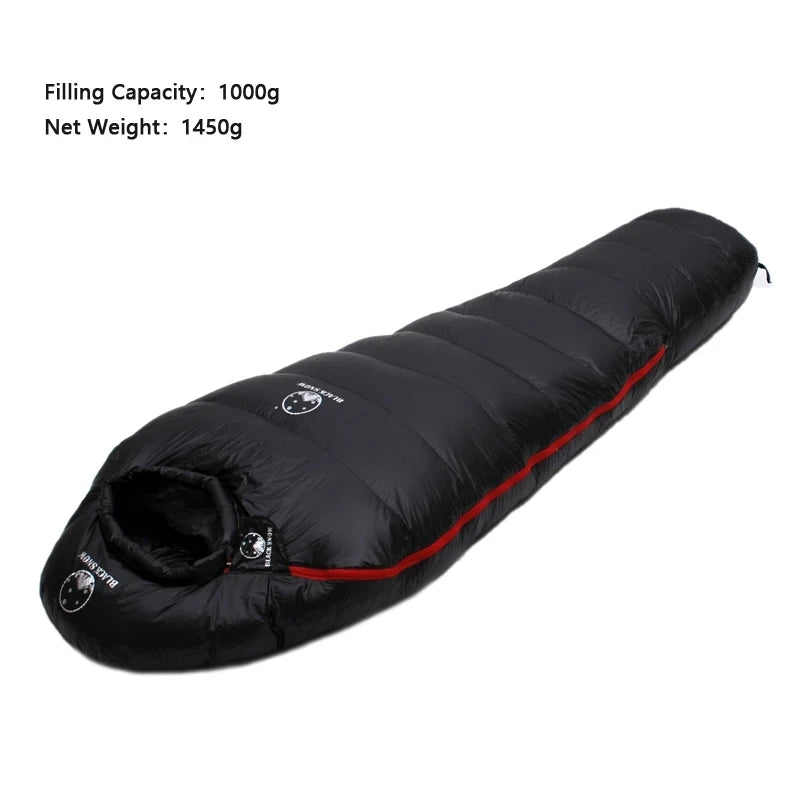 Adult Mummy Style Sleeping Bag, Warm Goose Down Filled, 3 Season Thermal, Lightweight Camping Gear, Wholesale for Travel, Durable with 3 Thicknesses