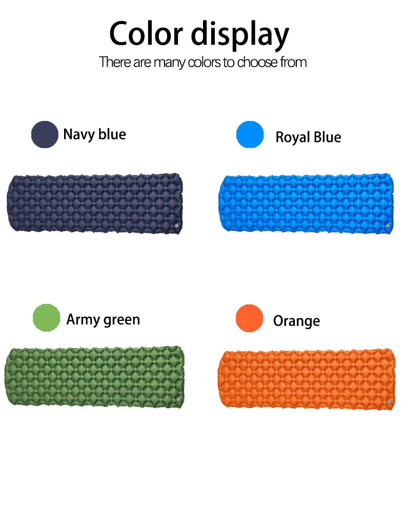 Camping Inflatable Mattress, Folding Camp Bed Sleeping Pad, Waterproof Air Mat for Travel, Outdoor Picnic, Luxury Wholesale Equipment