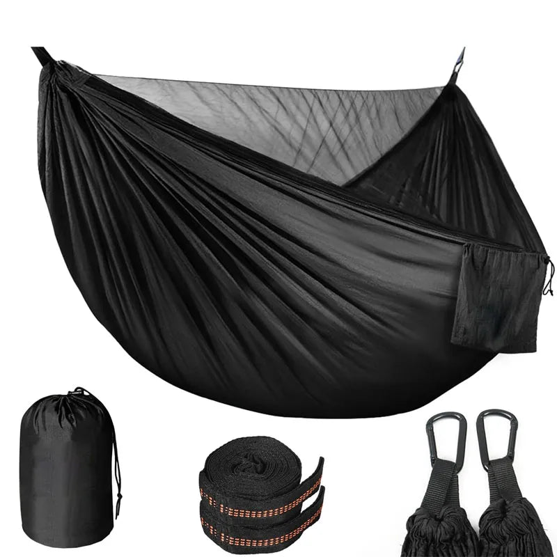 Camping Hammock with Mosquito Net, Lightweight 210T Nylon, Travel Essential for Outdoor Adventures, Luxury Comfort, Wholesale Prices