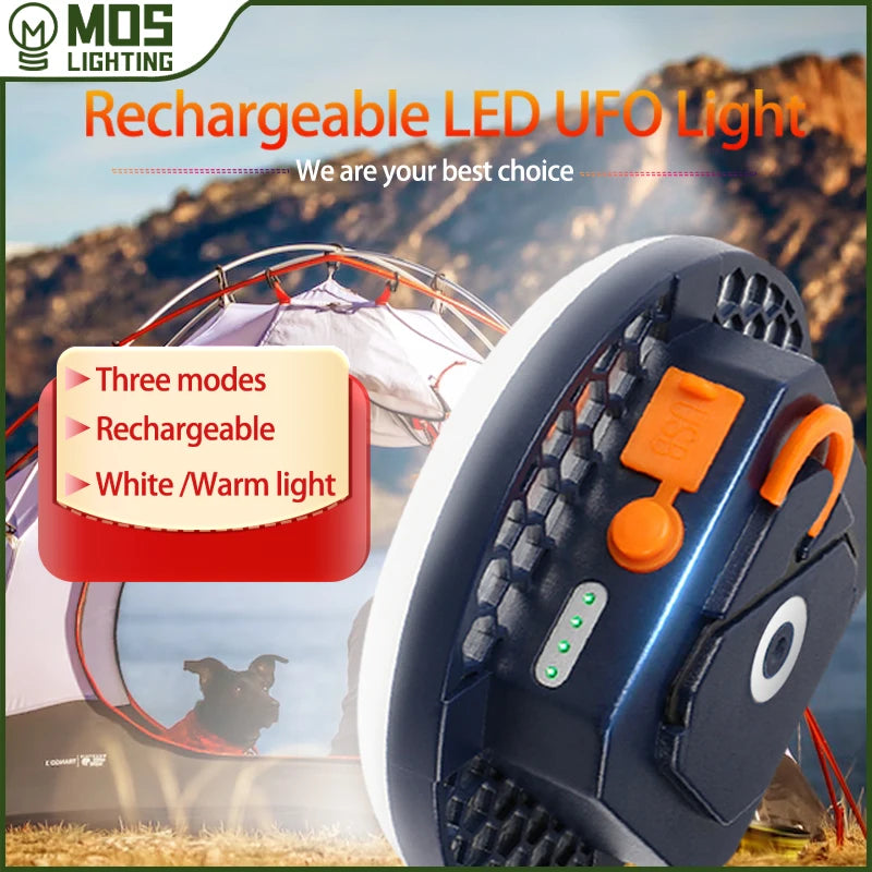 Outdoor Camping Light, Portable Rechargeable LED Tent Lamp, Magnetic Fishing Light, Emergency Household Lighting, Wholesale Luxury, Large Capacity