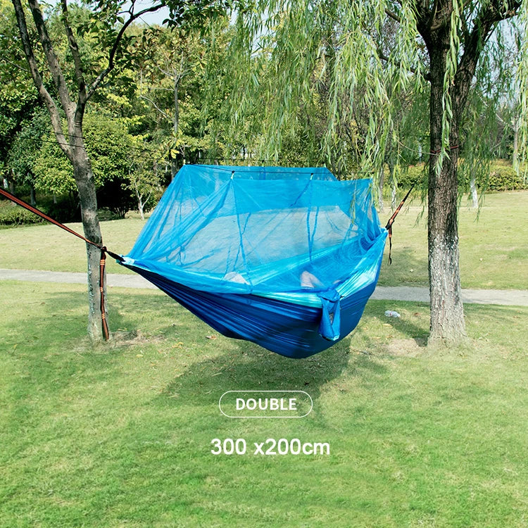 Hammock for Camping, Portable Nylon Fabric with Mosquito Net, Single and Double Size, Outdoor Use, Lightweight, Wholesale Luxury