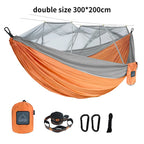 Hammock for Camping, Portable Nylon Fabric with Mosquito Net, Single and Double Size, Outdoor Use, Lightweight, Wholesale Luxury