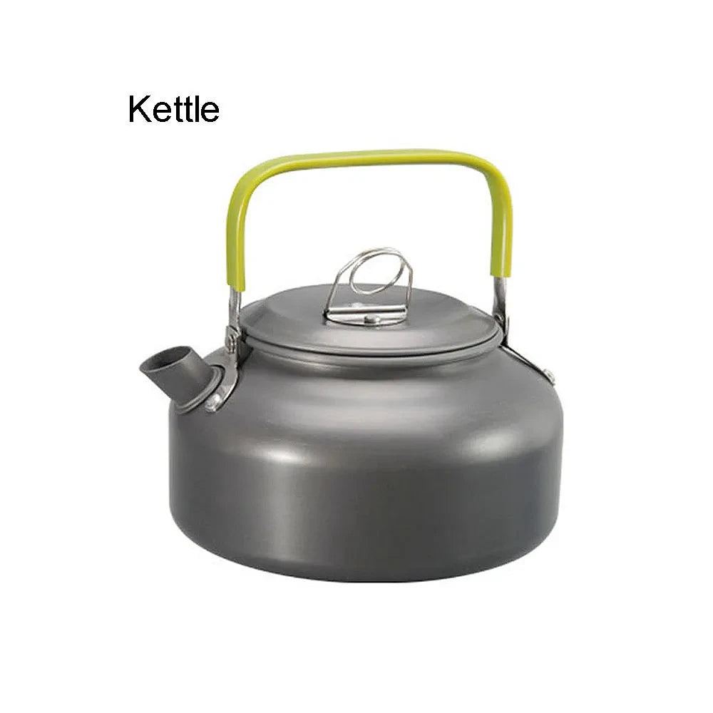 Camping Cookware Set, Aluminum Non-Stick Pots and Bowls, Portable Tableware for Hiking, BBQ, Picnic, Wholesale Luxury Outdoor Gear