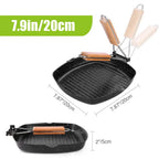 Camping Cookware Frying Pan Non-Stick, Durable Folding Handle, Portable for Outdoor Hiking, Picnic Cooking Equipment, Luxury Wholesale