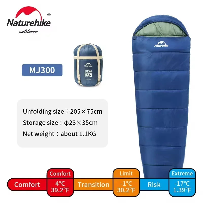 Mummy Sleeping Bag Lightweight Cotton -1℃ to -12℃ for Outdoor Camping, Luxury Comfort, Wholesale Deals, Perfect for Men and Women