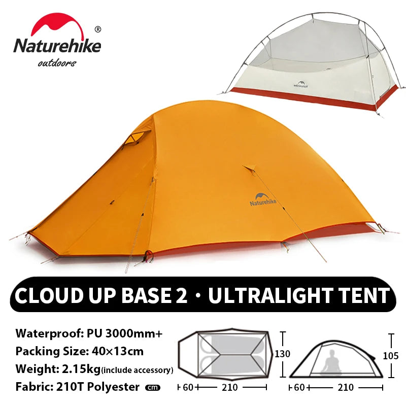 Ultralight Camping Tent for 2 People, Waterproof 20D Fabric, Outdoor Hiking, Travel, Backpacking, Fishing, Wholesale Luxury Option