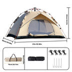 Portable Camping Tent, Waterproof Instant Tent for 4 Person Family, Luxury Self-driving Travel Tents, Emergency Outdoor Use, Wholesale Quality