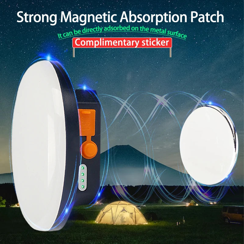 Outdoor Camping Light, Portable Rechargeable LED Tent Lamp, Magnetic Fishing Light, Emergency Household Lighting, Wholesale Luxury, Large Capacity