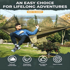 Portable Outdoor Double Mosquito Net Hammocks, Lightweight Hanging Swing, Ideal for Camping, Travel, Nature Hike, Wholesale, Luxury for Adventurers