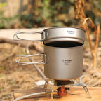 Camping Pot Frying Pan Set, Titanium Lightweight Cookware, Portable for Outdoor Hiking, Picnic, Wholesale Luxury Gear for Adventurers