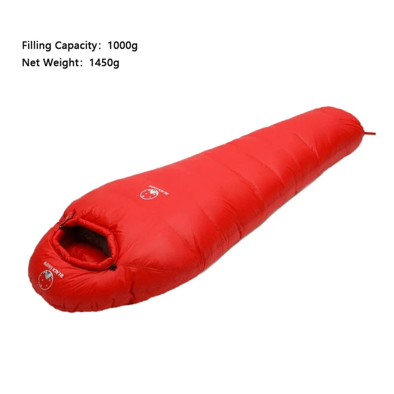 Adult Mummy Style Sleeping Bag, Warm Goose Down Filled, 3 Season Thermal, Lightweight Camping Gear, Wholesale for Travel, Durable with 3 Thicknesses