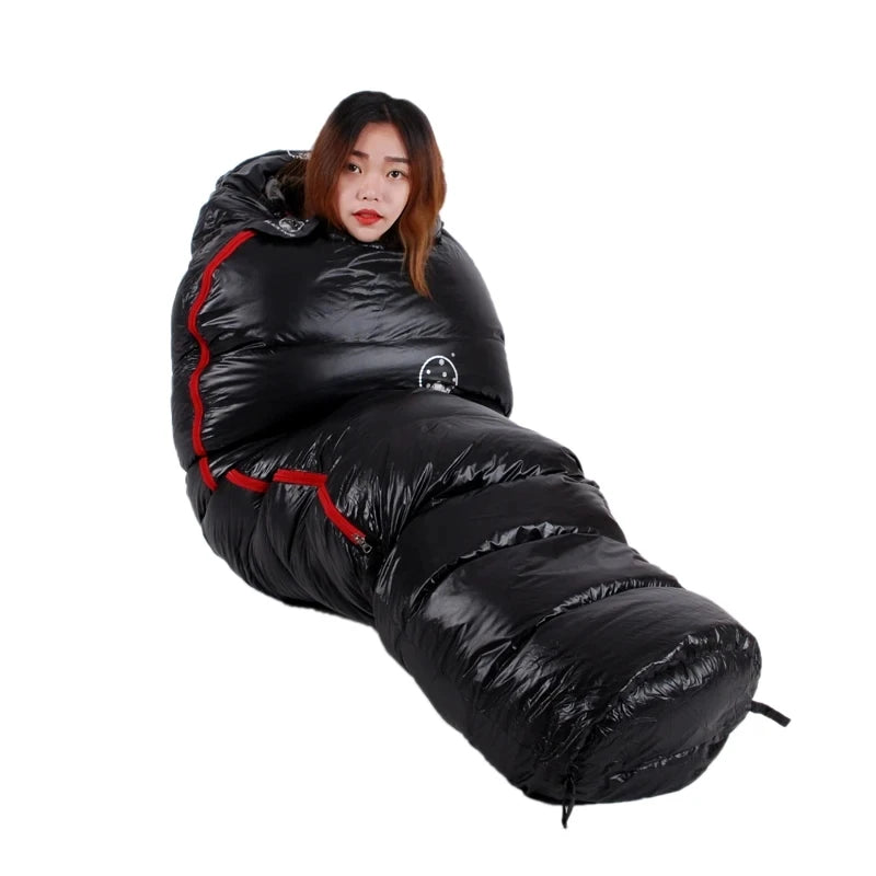 Adult Mummy Style Sleeping Bag, Warm Goose Down Filled, 3 Season Thermal, Lightweight Camping Gear, Wholesale for Travel, Durable with 3 Thicknesses