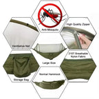Outdoor Hammock with Mosquito Net, Portable Hanging Bed for Camping, Heavy Duty, Waterproof, Luxury Comfort, Wholesale Options Available