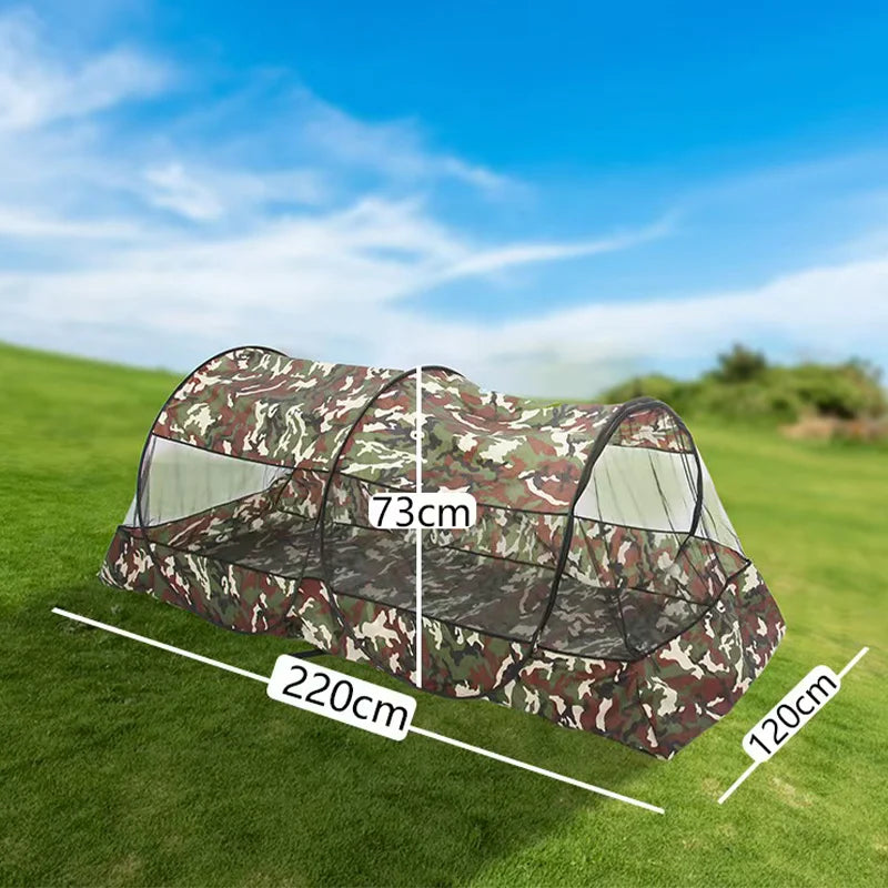 Folding Portable Mosquito Net, Mesh Tent With Zipper, Outdoor Camping Essential for Single Bed, Luxury Travel Accessory, Wholesale Lightweight Design