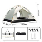 Portable Camping Tent, Waterproof Instant Tent for 4 Person Family, Luxury Self-driving Travel Tents, Emergency Outdoor Use, Wholesale Quality