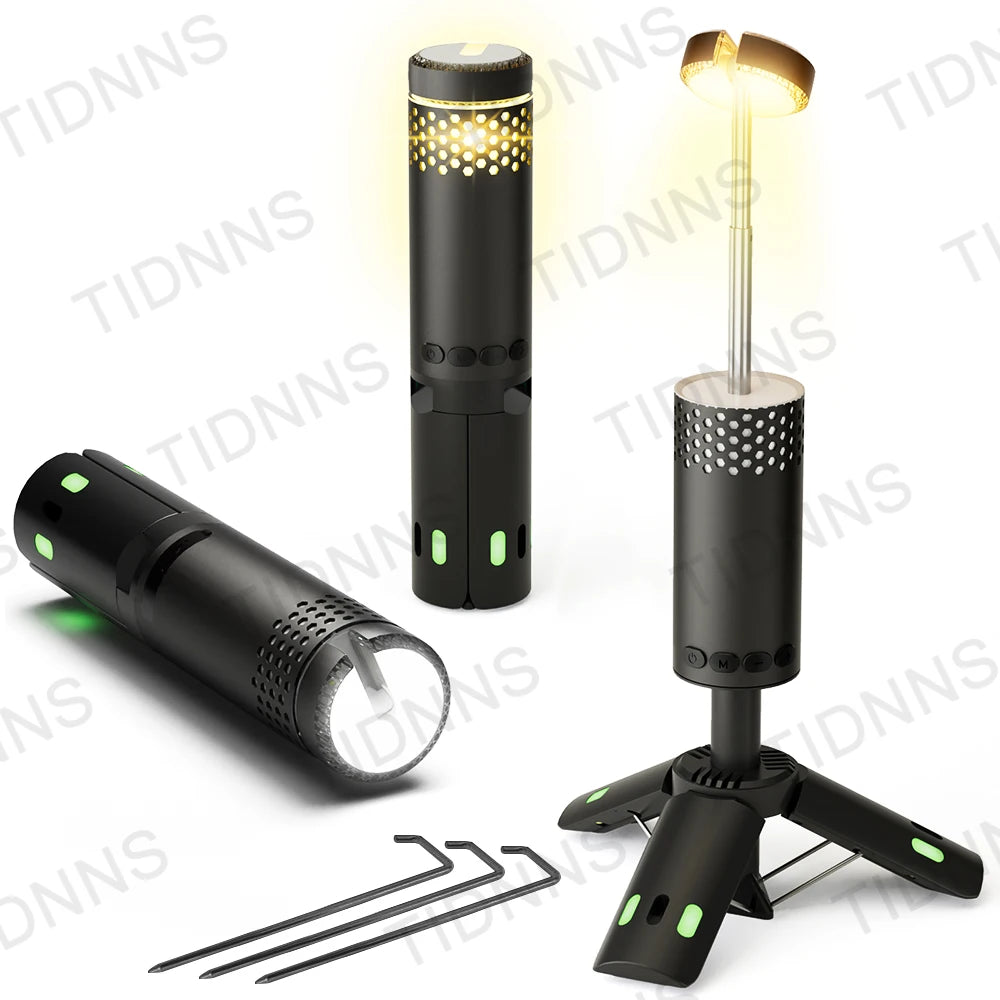 Telescopic Camping Light, Rechargeable Fishing Lantern, 10000mAh Dimming Night Light, Emergency Power Failure Solution, Luxury Wholesale for Outdoors