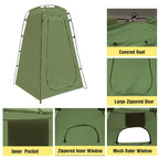 Portable Privacy Shower Tent, Waterproof Changing Room Shelter, Outdoor Camping, Hiking, Beach Bathroom, Wholesale, Luxury