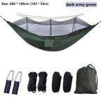 Portable Outdoor Double Mosquito Net Hammocks, Lightweight Hanging Swing, Ideal for Camping, Travel, Nature Hike, Wholesale, Luxury for Adventurers
