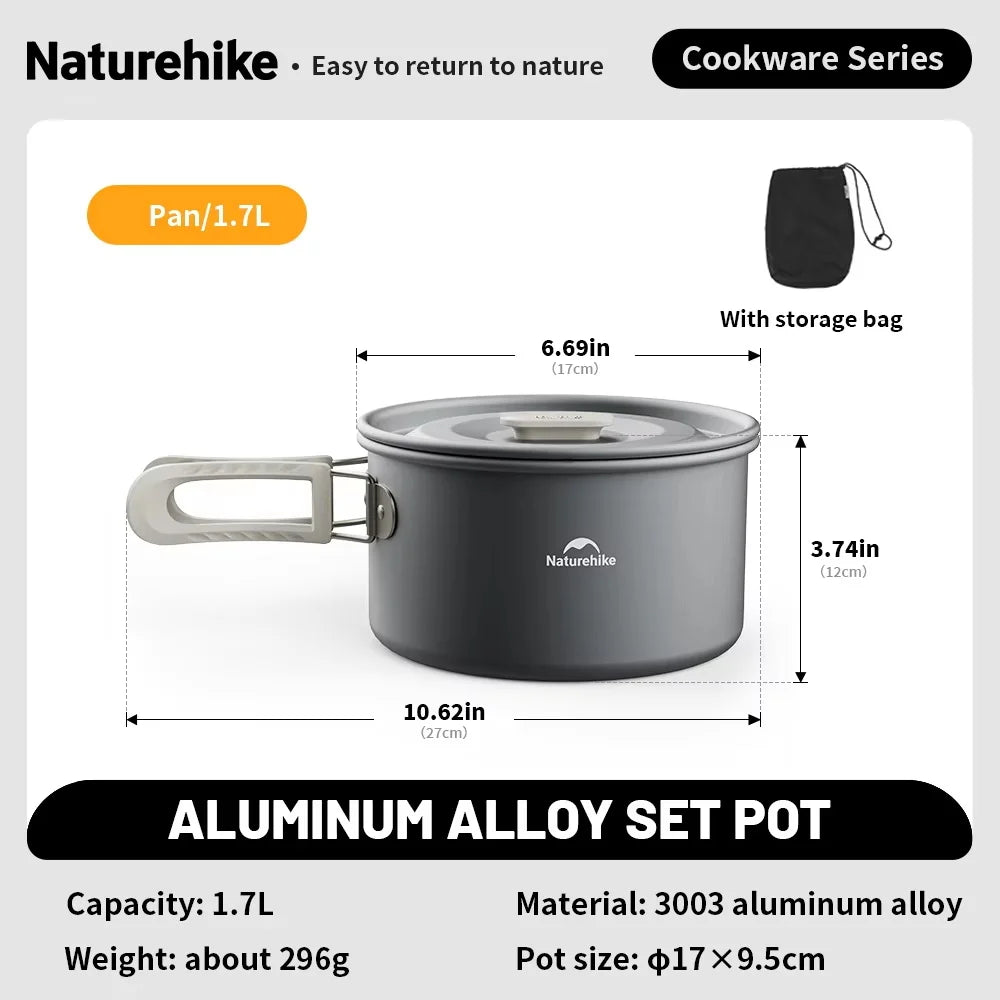Camping Cookware Kit, Portable Frying Pan, Foldable Kettle, Multi-Function Picnic Tableware, Outdoor Cooking Utensils for Camping, Luxury, Wholesale