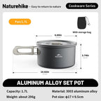 Camping Cookware Kit, Portable Frying Pan, Foldable Kettle, Multi-Function Picnic Tableware, Outdoor Cooking Utensils for Camping, Luxury, Wholesale