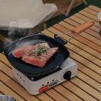 Camping Cookware Frying Pan Non-Stick, Durable Folding Handle, Portable for Outdoor Hiking, Picnic Cooking Equipment, Luxury Wholesale