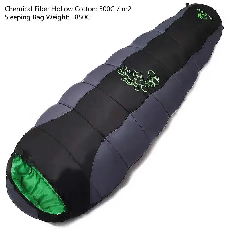 Sleeping Bag, Thick Four-Hole Cotton Filling, Winter Thermal Comfort, Camping Travel Gear, Luxury Wholesale for Outdoor Enthusiasts