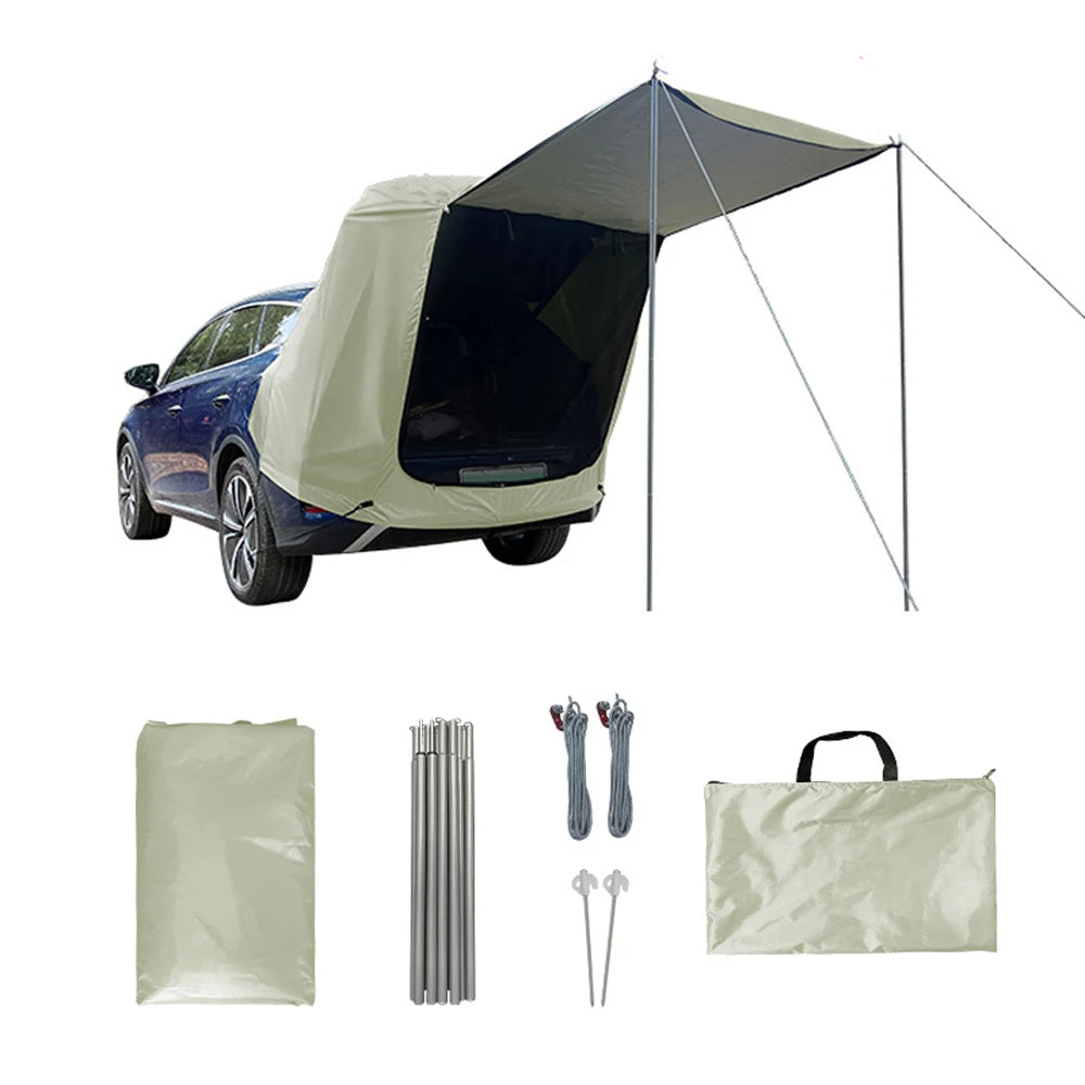Car Rear Tent, Outdoor Camping Canopy Extension, Waterproof, Sunshine-Proof, Heavy Duty, Picnic, Wholesale Luxury for Families and Travelers