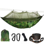 Lightweight Camping Hammock with Mosquito Net, Durable 210T Parachute Nylon, Breathable Fabric for Outdoor Adventures, Luxury Wholesale Options