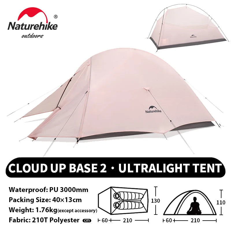 Ultralight Camping Tent for 2 People, Waterproof 20D Fabric, Outdoor Hiking, Travel, Backpacking, Fishing, Wholesale Luxury Option