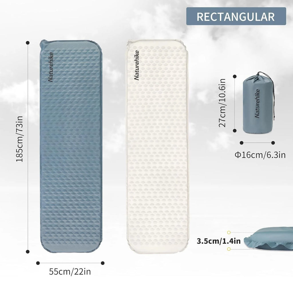 Inflatable Air Mattress Sleeping Pad, Ultralight Foam Camping Gear, Waterproof and Portable for Backpacking and Hiking, Travel Essentials
