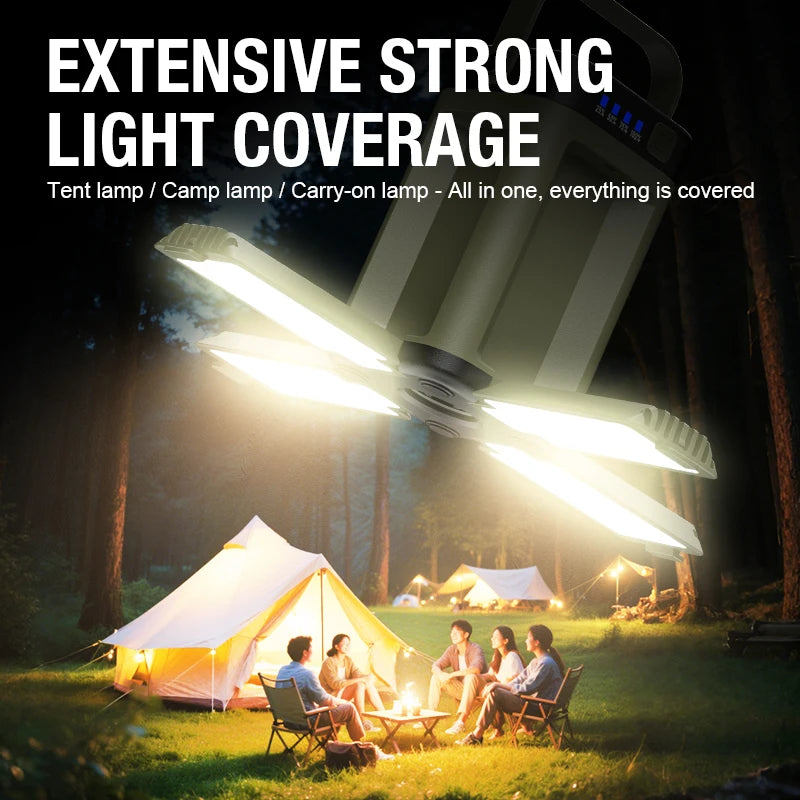 Portable LED Tent Light, Type-C Charging, Multi-Gear Design, Waterproof, Rechargeable, Heavy Duty for Camping, Hiking, Fishing, Luxury Wholesale