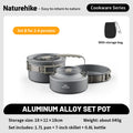 Camping Cookware Kit, Portable Frying Pan, Foldable Kettle, Multi-Function Picnic Tableware, Outdoor Cooking Utensils for Camping, Luxury, Wholesale