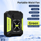 Portable Waist Fan, 5000mAh Rechargeable Wearable Neck Fan, 3 Speed Clip Belt Fan, Personal Cool Fan for Outdoor Travel, Luxury Comfort